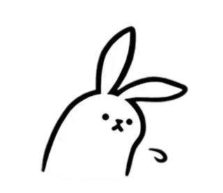 😪 lapin, lapinou, dessin animé, mignon, animal whatsapp sticker