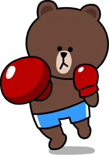 😡 beruang, tinju, sarung tinju, kartun, binatang telegram sticker