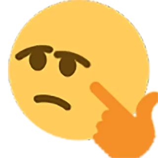 🤔 thinking, emoji, question, pondering, thoughtful telegram sticker