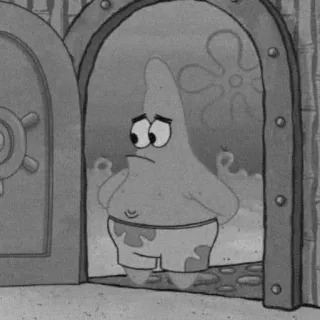 😂 Patrick Star Spongebob Squarepants cartoon, spongebob, sad, patrick whatsapp sticker
