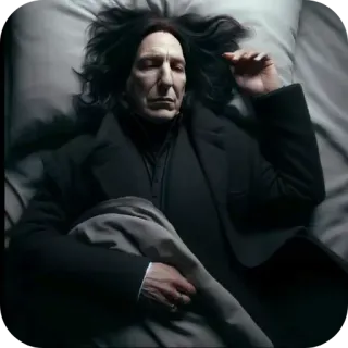 💆 Severus Snape Harry Potter sleeping, severus snape, harry potter, wizard, bed telegram sticker