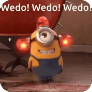 ๐ Minion Despicable Me Wedo! minion, despicable me, siren, funny, alarm, emergency, cartoon, wedo telegram sticker