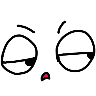 😒 desenho animado, gato, olhos, minimalista, preto, branco, engraçado, rosto whatsapp sticker
