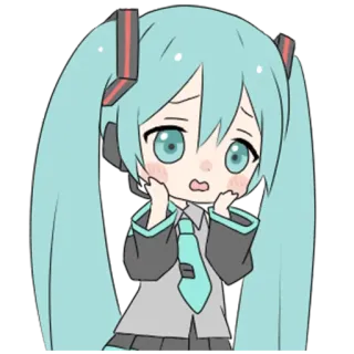 🤭 Hatsune Miku Anime, Manga, Vocaloid, Niedlich, Chibi, Hatsune Miku telegram sticker