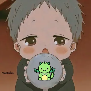 🐲 아기, 용, 만화, 귀여운, 애니메이션 whatsapp sticker