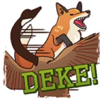 🐺 DEKE! volpe, oca, finta, animale, adesivo telegram sticker