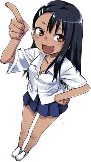 ☝ Nagatoro Don't Toy with Me, Miss Nagatoro Anime, Manga, Nagatoro, Słodkie, Kreskówka, Uczennica, Fanart telegram sticker