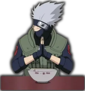 🙏 Kakashi Naruto 애니메이션, 만화, 카카시, 나루토, 라멘, 음식, 만화 telegram sticker