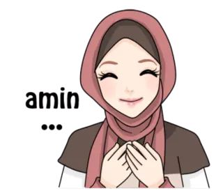 😊 mujer musulmana, hiyab, dibujo animado, saludo, islam, moda modesta telegram sticker