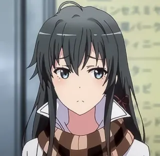 🫓 Yukino Yukinoshita My Teen Romantic Comedy SNAFU อนิเมะ, ผู้หญิง, น่ารัก, การ์ตูน, ภาพเหมือน, สีหน้า whatsapp sticker