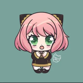 😮 Anya Forger Spy x Family anime, manga, spy x family, anya forger, cute, fan art telegram sticker