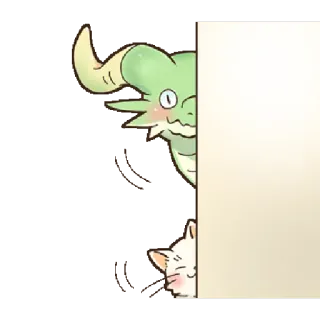 👀 dragon, animal, mignon, monstre, fantaisie, dessin animé, kawaii, chat telegram sticker