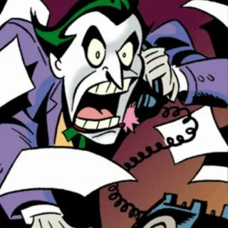 📎 Joker Joker, Batman, Bösewicht, Comic, DC Comics, Cartoon, Clown telegram sticker