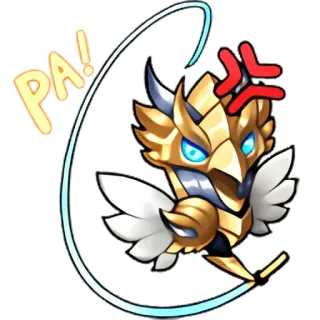 😡 PA! cartoon, bird, armor, angry, cute, anime telegram sticker