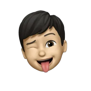 🫁 Emoji, Lingua, Faccia, Occhiolino, Cartone animato whatsapp sticker