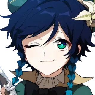 😉 Venti Genshin Impact Anime, Video game, Personagem, Venti, Genshin Impact telegram sticker