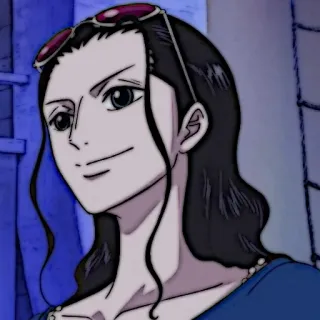 📜 Nico Robin One Piece 妮可·罗宾, 海贼王, 动漫, 卡通, 角色, 女性 telegram sticker
