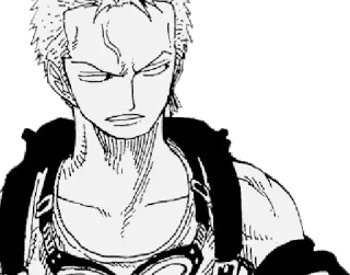 😒 Zoro One Piece anime, manga, swordsman, character telegram sticker