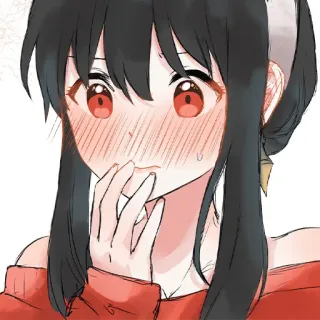 ♨️ Yor Forger Spy x Family Anime, Personnage, Yor Forger, Spy x Family, Mignon, Rouge telegram sticker