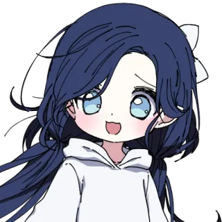 🔮 Anime, Dibujos animados, Chica, Linda, Kawaii telegram sticker