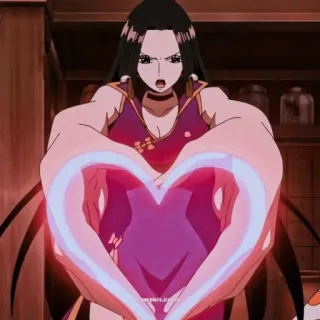 ❤️ Boa Hancock One Piece Anime, Boa Hancock, One Piece, Coeur, Amour whatsapp sticker