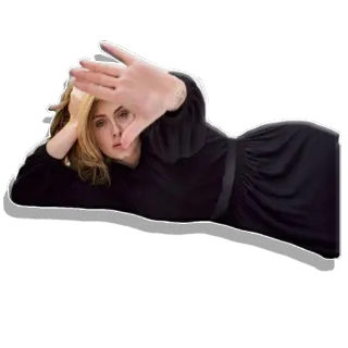 ✋ Adele cantor, mulher, celebridade, retrato, música telegram sticker