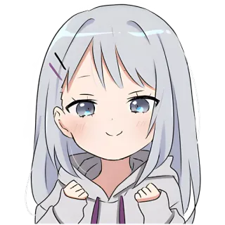 🥹 anime, girl, cute, manga, sticker, cartoon telegram sticker
