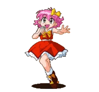 👩‍🎤 gadis anime, idola, penyanyi, mikrofon, kartun, imut, pertunjukan whatsapp sticker