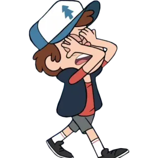 🤦 Dipper Pines Gravity Falls cartoon, Dipper Pines, Gravity Falls, character, animation telegram sticker