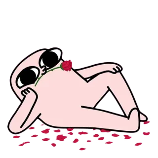 ❤️ กุหลาบ, ดอกไม้, โรแมนติก, ความรัก, การ์ตูน, ตัวละคร, กลีบดอก telegram sticker