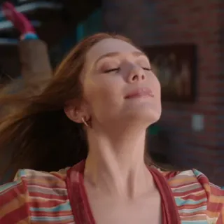😌 Wanda Maximoff женщина, рыжие волосы, Элизабет Олсен, Ванда, Ванда Максимофф whatsapp sticker