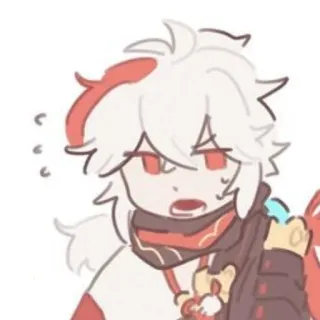 😰 Kaedehara Kazuha Genshin Impact 动漫, 原神, 枫原万叶, 贴纸, 游戏角色 telegram sticker