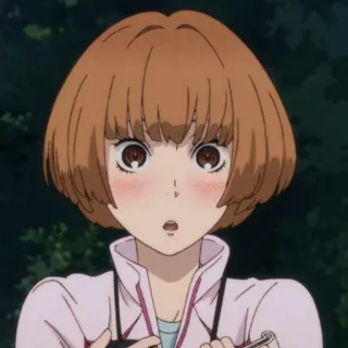 😊 Anime, Kobieta, Postać, Dziewczyna, Zszokowana, Zaskoczona, Kreskówka telegram sticker