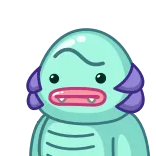 🙄 cartoon, monster, cute, sticker, character, illustration telegram sticker