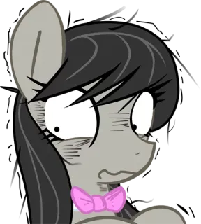 😨 pony, cartoon, expression, sticker, animal, shocked telegram sticker
