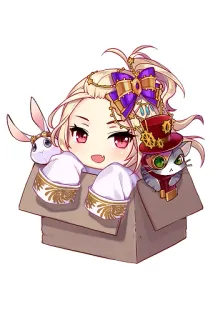 😈 Anime, Mignon, Dessin animé, Boîte, Lapin, Chat whatsapp sticker