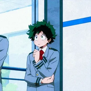 ⚓ Izuku Midoriya My Hero Academia Anime, My Hero Academia, Izuku Midoriya, Deku, Schuluniform, Animation telegram sticker