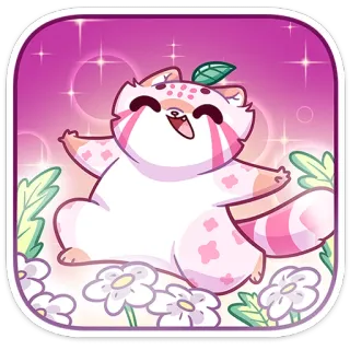 😍 kot, słodki, kawaii, różowy, zwierzę, naklejka, szczęśliwy whatsapp sticker