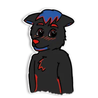 😳 Фурри, Мультик, Животное, Антропоморфный, Собака, Персонаж telegram sticker