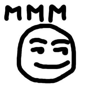 😏 MMM gesicht, ausdruck, mmm, cartoon, arrogant telegram sticker