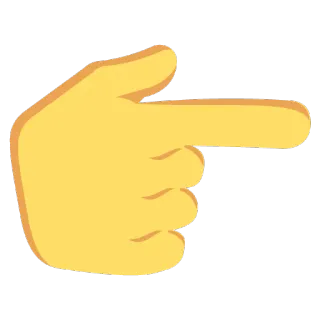 👉 apontando, dedo, emoji, mão, direção telegram sticker