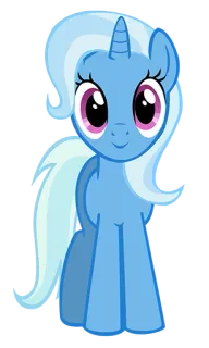 🙂 Pony, Cartoon, Tier, Blau, Einhorn, Sticker, Süß telegram sticker