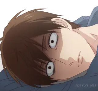 😴 anime, shocked, surprised, man, fear, scared telegram sticker