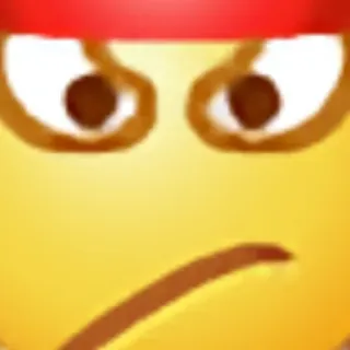 👹 emoji, angry, red headband, frustrated, annoyed telegram sticker