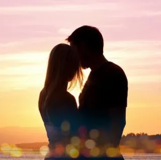 😍 couple, sunset, romance, love, silhouette telegram sticker