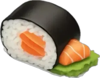🤩 Sushi, Maki, Lachs, Reis, Algen, Japanisches Essen telegram sticker