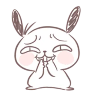 😚 토끼, 귀여운, 만화, 동물, 귀욤, 카와이 telegram sticker