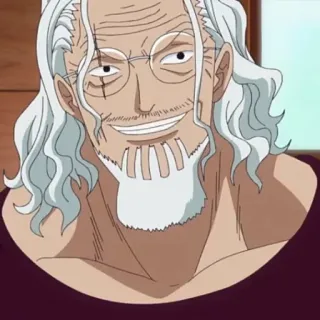 🏴‍☠️ Silvers Rayleigh One Piece Аниме, Ван Пис, Сильверс Рейли, Темный Король, пират telegram sticker