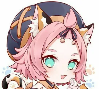 🐱 anime, gato, chica, lindo, chibi telegram sticker