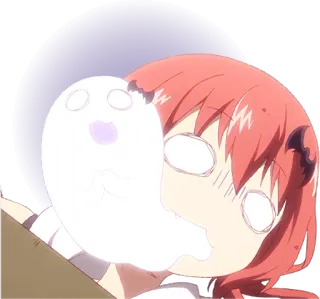 😰 Anime, Cartone animato, Fantasma, Ragazza, Satania, Gabriel Dropout telegram sticker